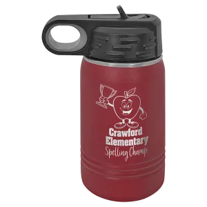 12oz Maroon Water Bottles