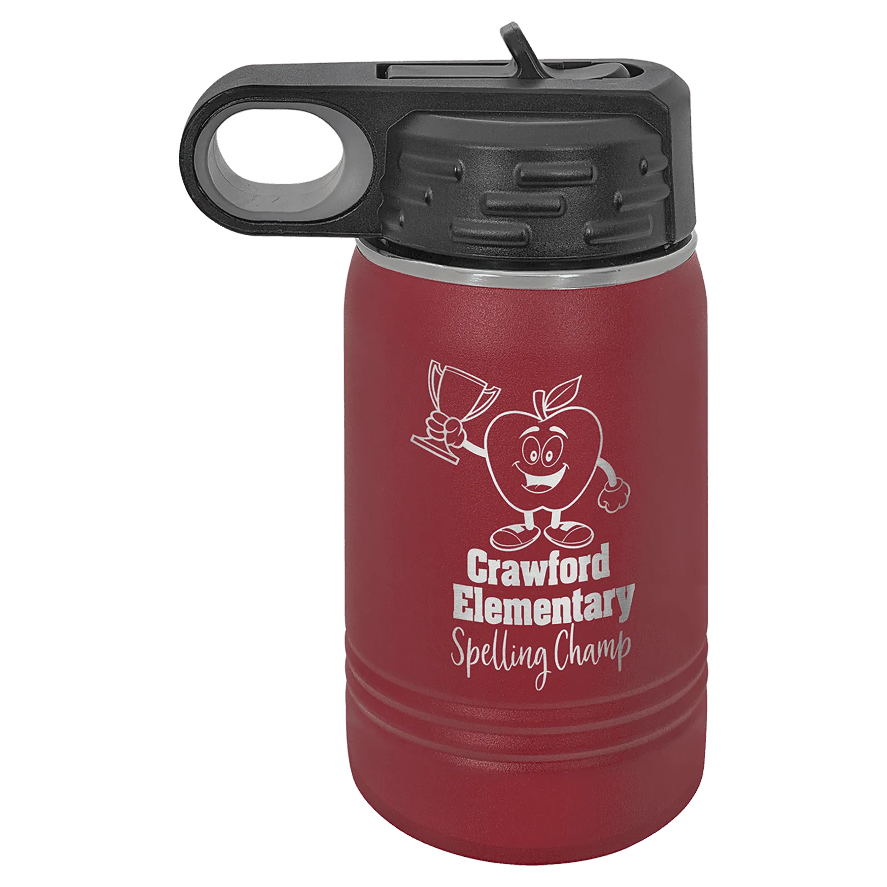 12oz Maroon Water Bottles