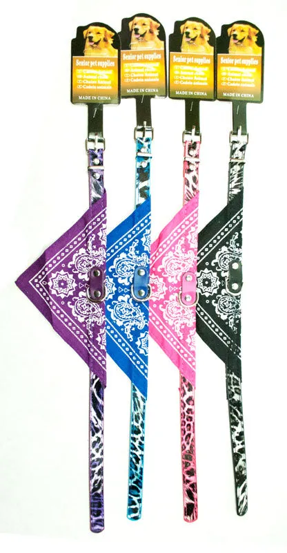 14" Bandana Collars with Cheetah Band