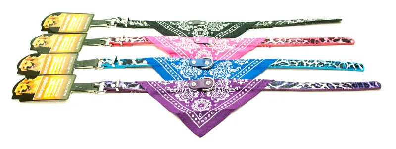 14" Bandana Collars with Cheetah Band