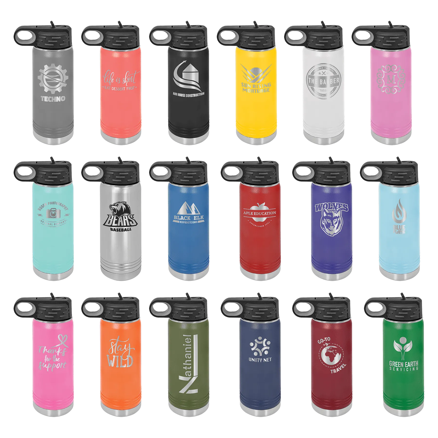 20oz Teal Water Bottles