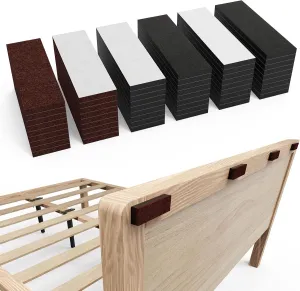 54 PCS Felt Furniture Pads,18pcs Felt Pads 36pcs EVA Foam,Anti-Vibration Soundproof Pads for Bed Frame/Headboard Furniture Protectors,Self Adhesive Furniture Pads for Chair Legs Table Legs(Brown)