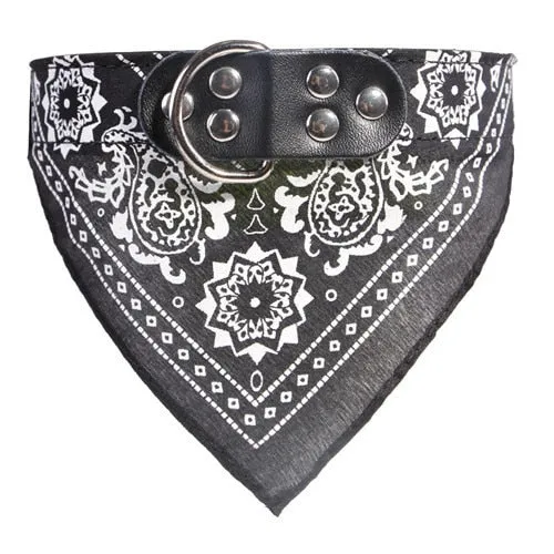 Adjustable Dog Bandana Leather Printed Soft Collar For Dog Pet Supplies Cat Scarf Collar For Chihuahua Puppy Pet Neckerchief
