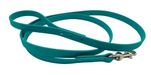 BioThane Dog Leash - Waterproof, Easy-to-Clean, Odor-Resistant - Strong and Flexible Leash - Various Lengths and Colors Available (4 Foot, Teal)