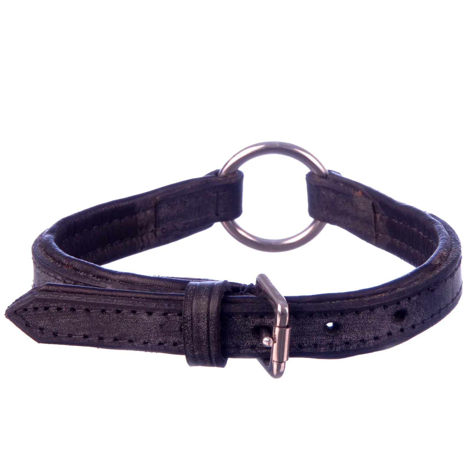 Black Padded Leather Leash, 3/4"W x 6'L