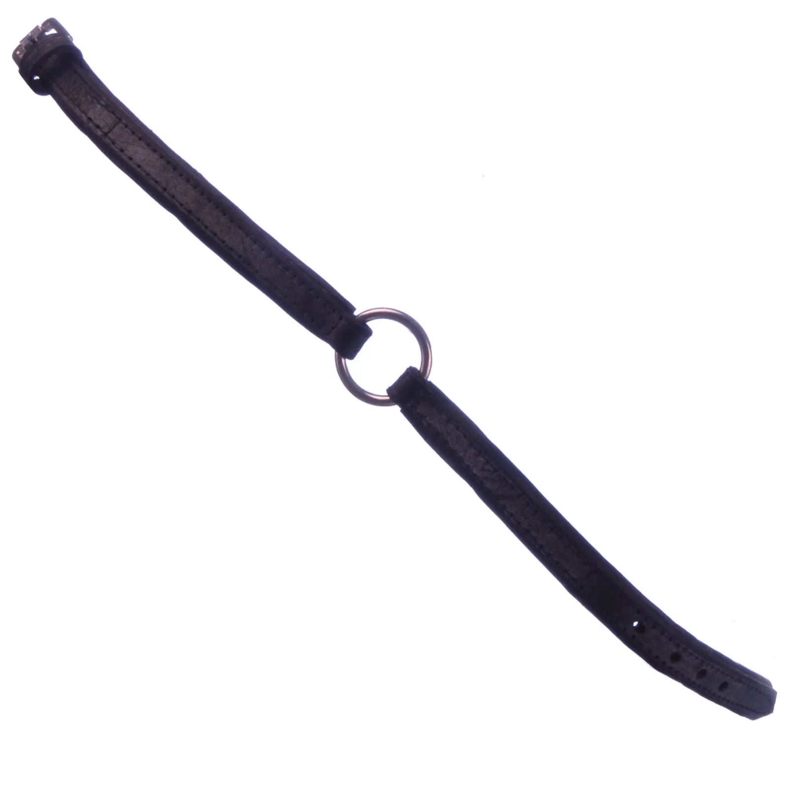 Black Padded Leather Leash, 3/4"W x 6'L