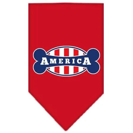 Bonely in America Screen Print Bandana Red Small