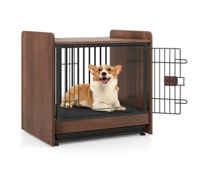 BRÉMIS Industrial Dog Crate End Table