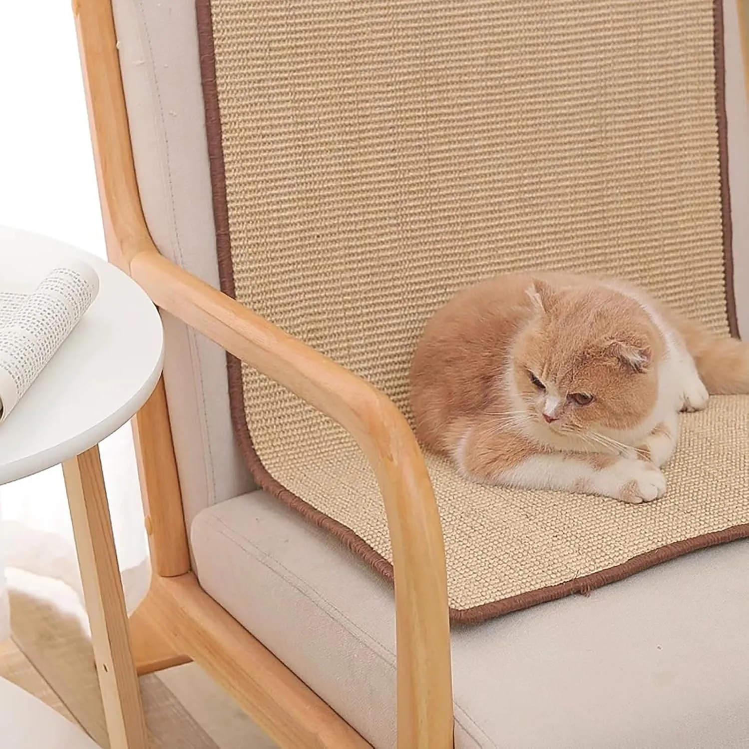 Cat Scratcher [32 x 20 Inch] FOOPOMARY Natural Sisal Cat Scratch Furniture Protector for Indoor Cats, Large Durable Cat Scratching Pad for Floor, Wall, and Furniture Protection, Perfect Mat for Cats