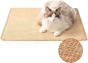 Cat Scratcher [32 x 20 Inch] FOOPOMARY Natural Sisal Cat Scratch Furniture Protector for Indoor Cats, Large Durable Cat Scratching Pad for Floor, Wall, and Furniture Protection, Perfect Mat for Cats