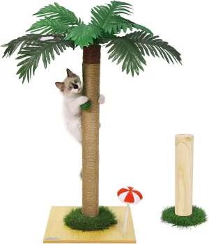 Cat Scratching Post 32 inch Tall Cat Scratching Posts for Indoor Cats Stable and Durable Sisal Cat Scratcher with Hanging Ball Cute Cat Scratch Post for Large Cats and Kitten
