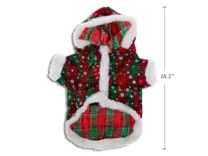 Christmas Plaid Tartan With Snowflake Pet Jacket