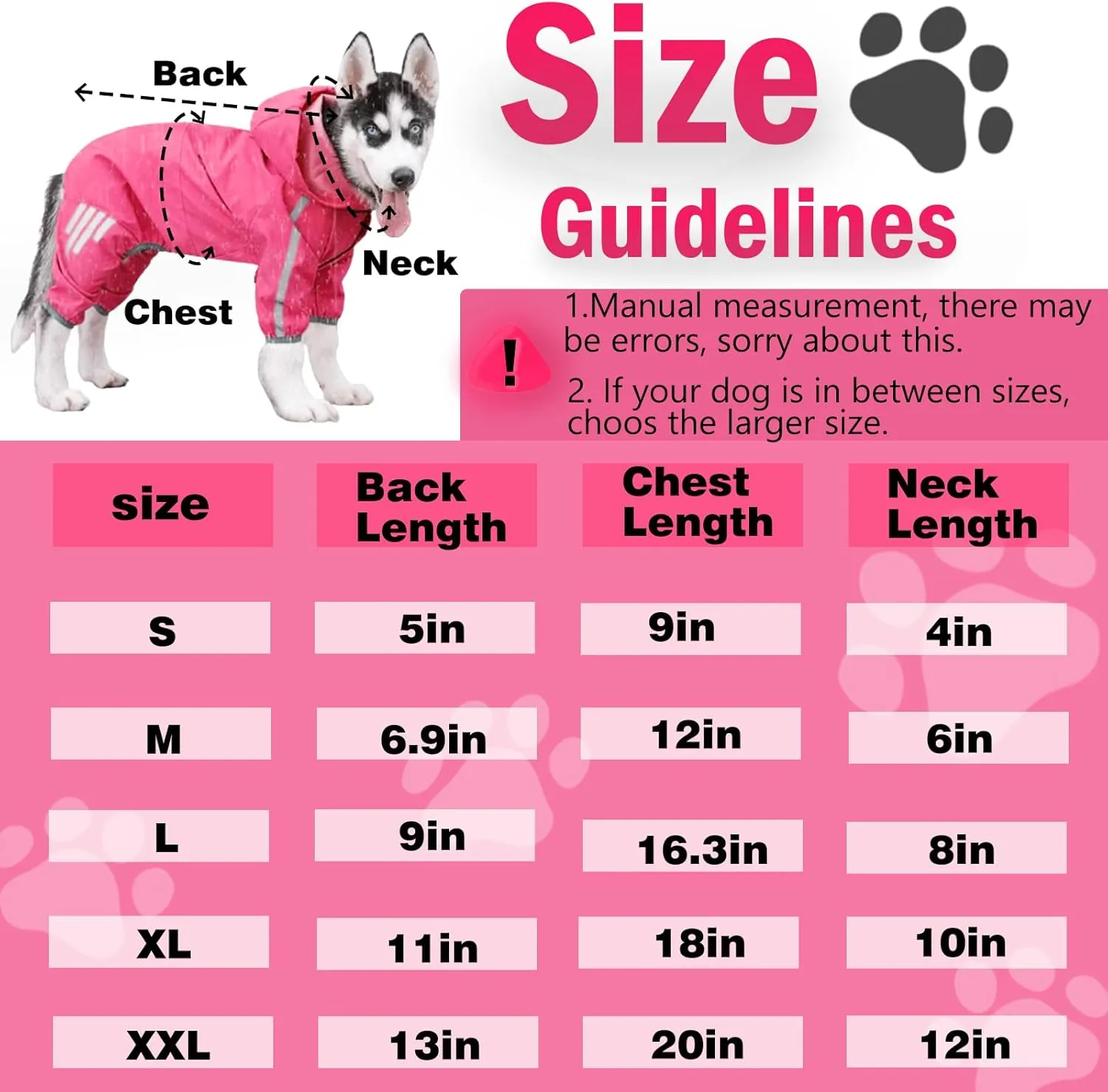 Claret Dog Raincoat with Hat - Lightweight, Waterproof Jacket for Small Puppies, Reflective Strip