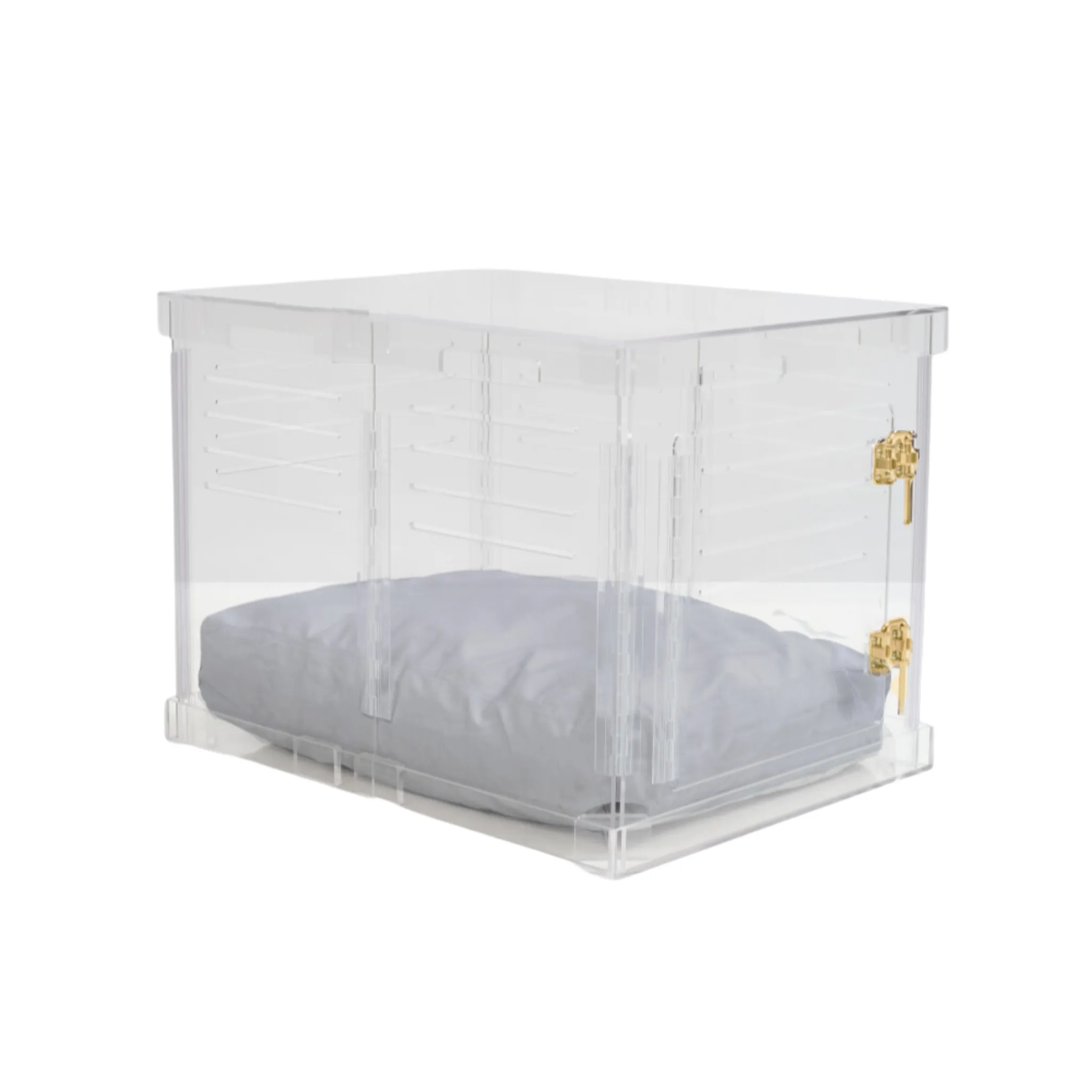 Clear Dog Crate to Gate