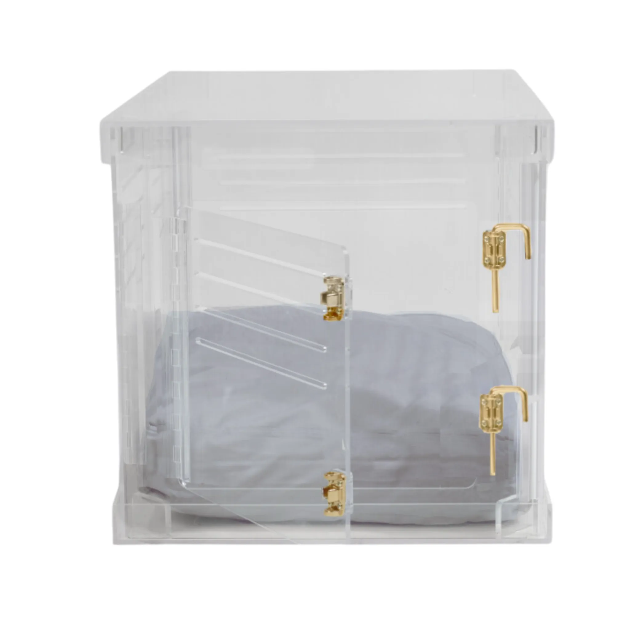 Clear Dog Crate to Gate