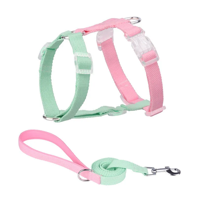 Color-coded Pet Leash Anti-breakaway Pet Chest Strap