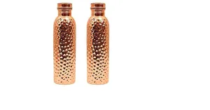 Copper Hammerd water bottle 1000 ml each (Pack of 2 pcs.)