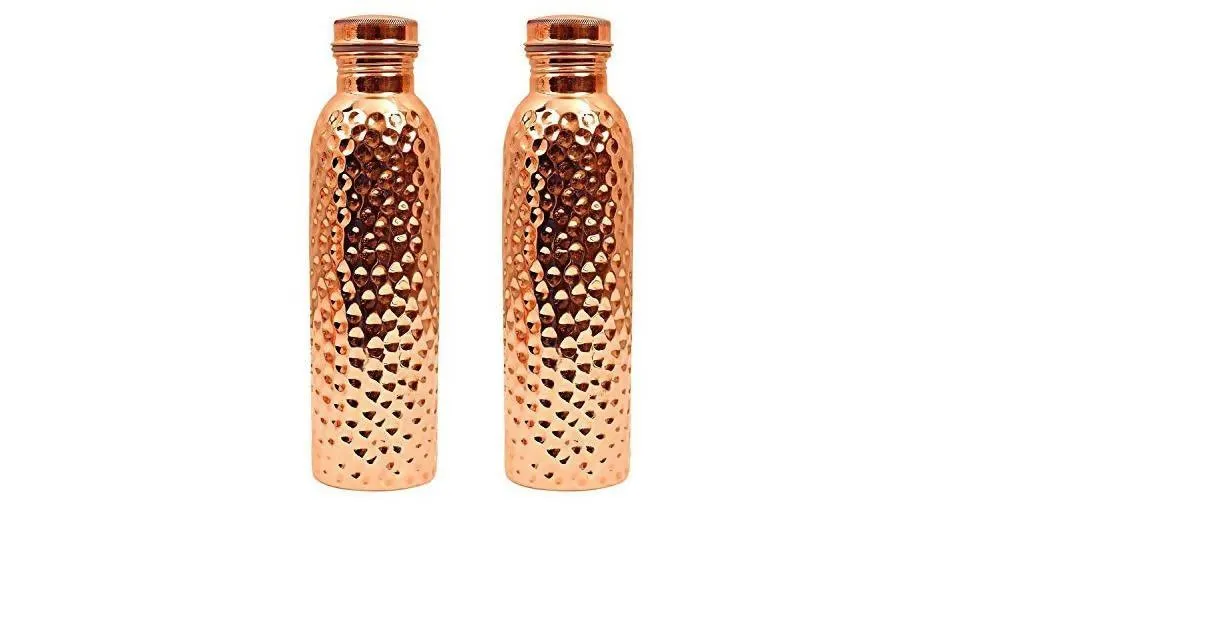 Copper Hammerd water bottle 1000 ml each (Pack of 2 pcs.)