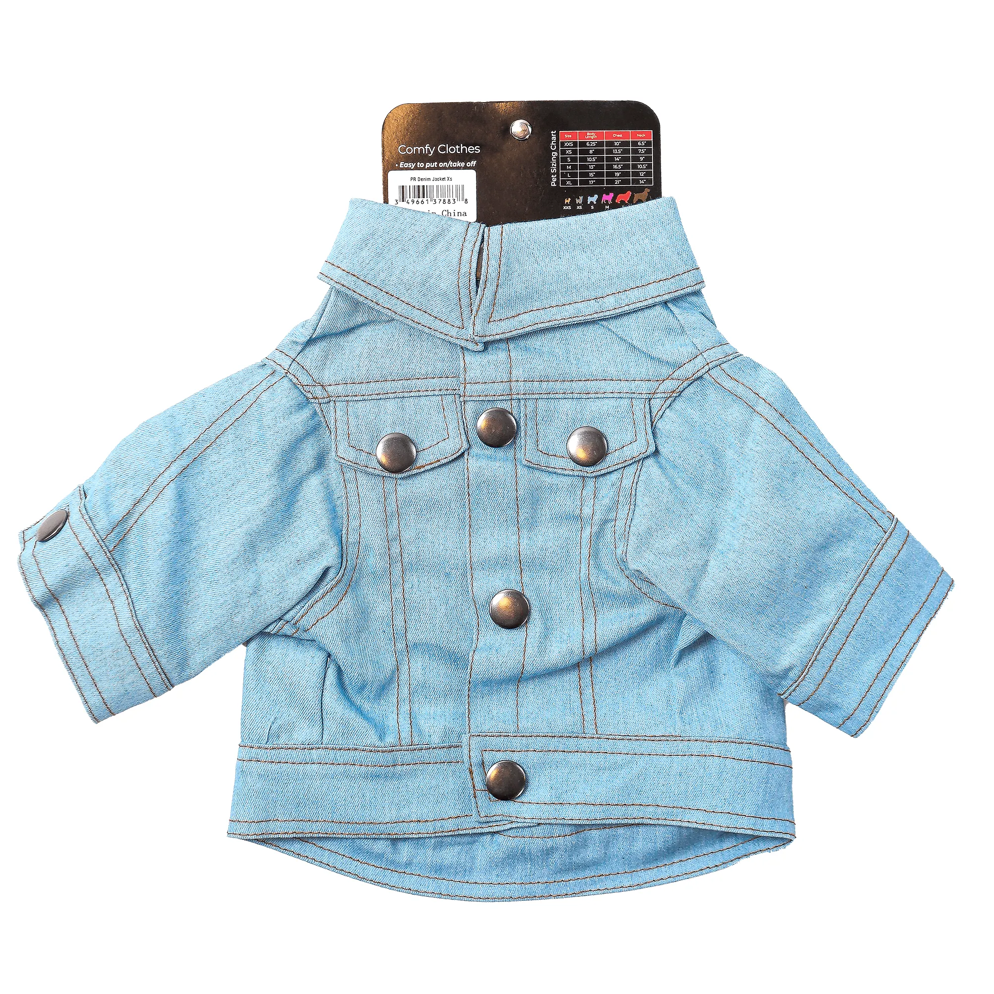 Denim Dog or Cat Long-Sleeve Jacket