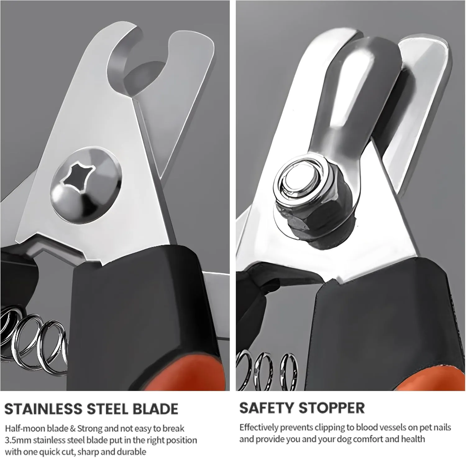 Dog & Cat Nail Clippers, Pet Nail Clipper and Trimmer with Safety Guard to Prevent Over Cutting, Grooming Razor Sharp Blades with Nail File for Small, Medium, Large Breeds, S Red