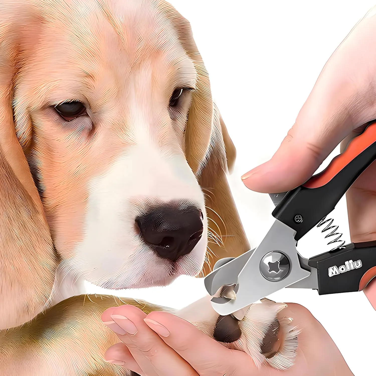 Dog & Cat Nail Clippers, Pet Nail Clipper and Trimmer with Safety Guard to Prevent Over Cutting, Grooming Razor Sharp Blades with Nail File for Small, Medium, Large Breeds, S Red