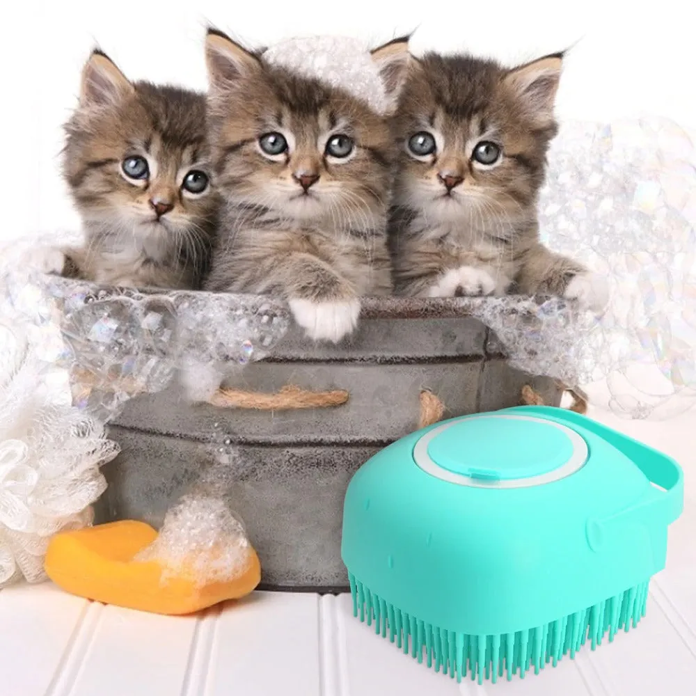 Dog Bath Brush | Soft Silicone Pet Bath Comb