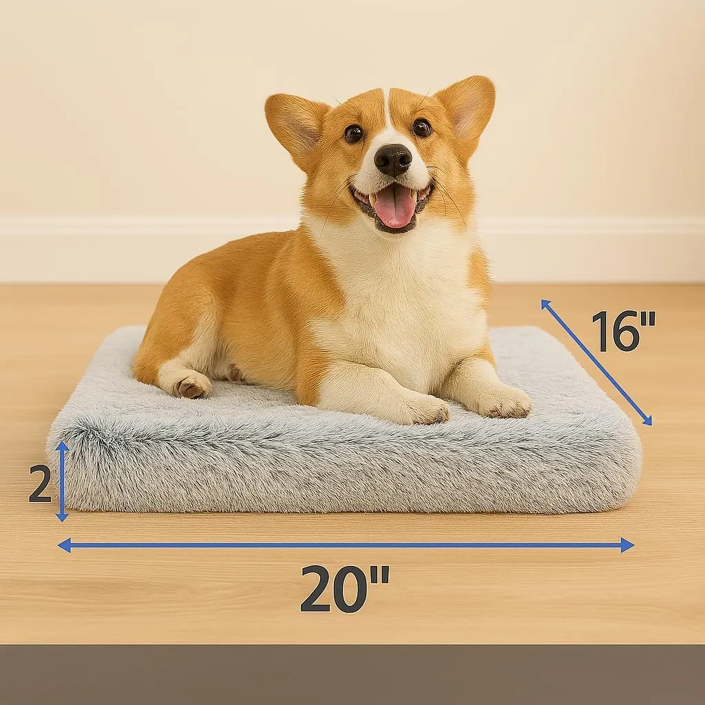 Dog Bed with Removable Cover, Orthopedic Dog Bed (Medium) - Premium Quality, Washable & Portable,Multiple Sizes, Stylish Design, Removable Cover, Size(19.68 x 15.74 X 2) inch