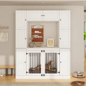 Dog Crate with 10 Doors and Ample Storage