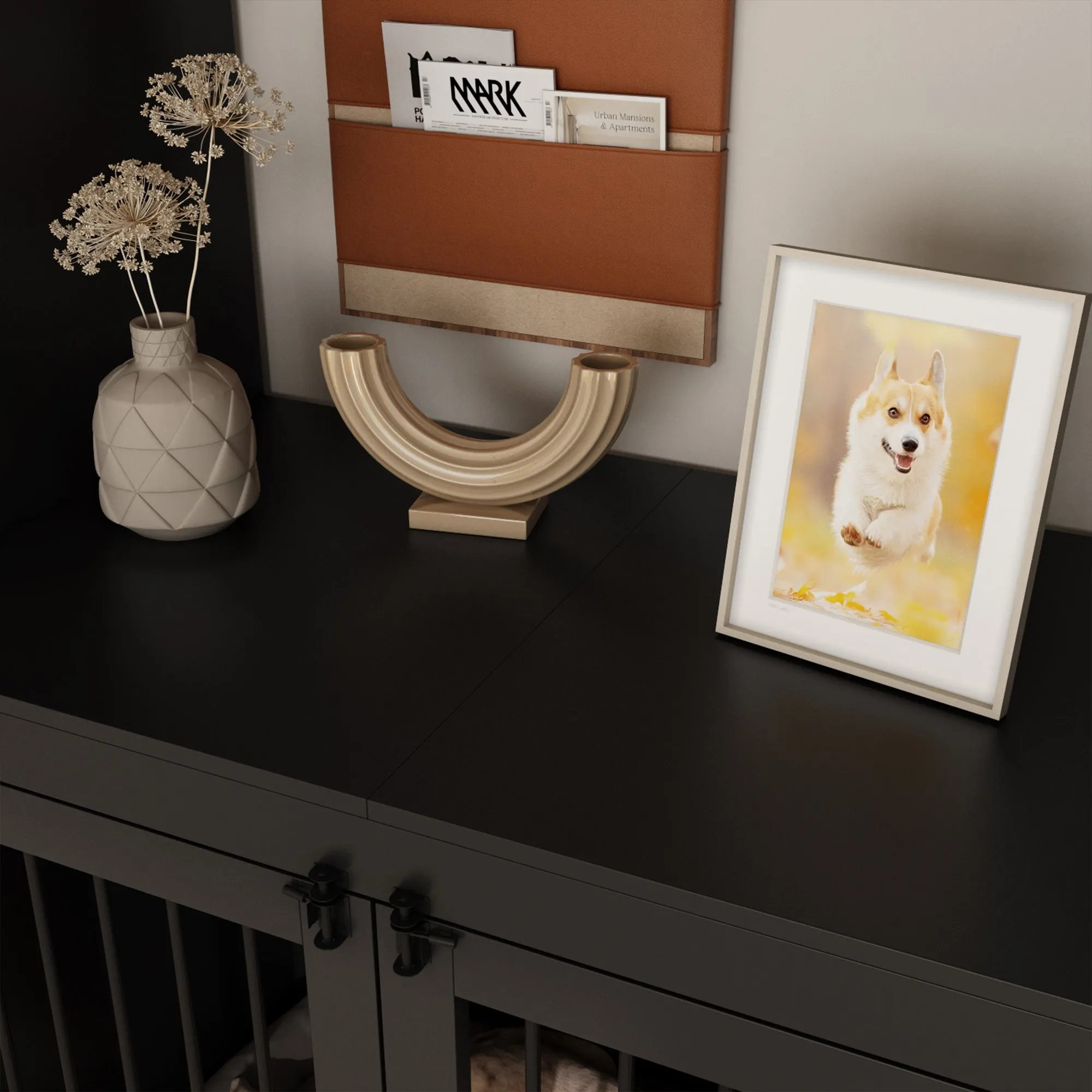 Dog Crate with 10 Doors and Ample Storage