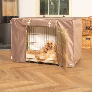 Dog Crate with Crate Cover in Clay Velvet by Lords & Labradors