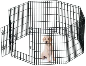 Dog Fence Outdoor inchdoor Dog Playpen 32.31" Height 6 Panels Metal Puppy Playpen for Small Dogs
