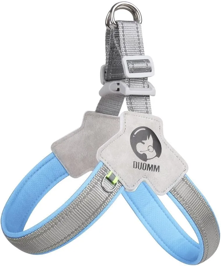 Dog Harness for Dogs, No Pull Service Vest with Reflective Strips and Control Handle, Adjustable and Comfortable for Easy Walking, Pet Harness for Middle & Small Dog,Sky Blue- Size M