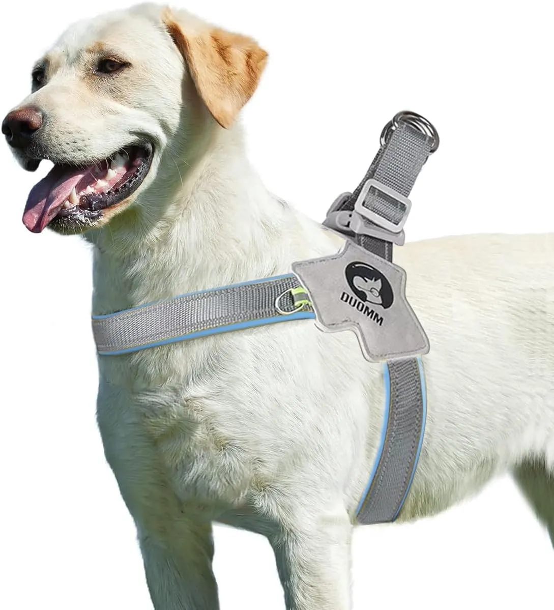 Dog Harness for Dogs, No Pull Service Vest with Reflective Strips and Control Handle, Adjustable and Comfortable for Easy Walking, Pet Harness for Middle & Small Dog,Sky Blue- Size M