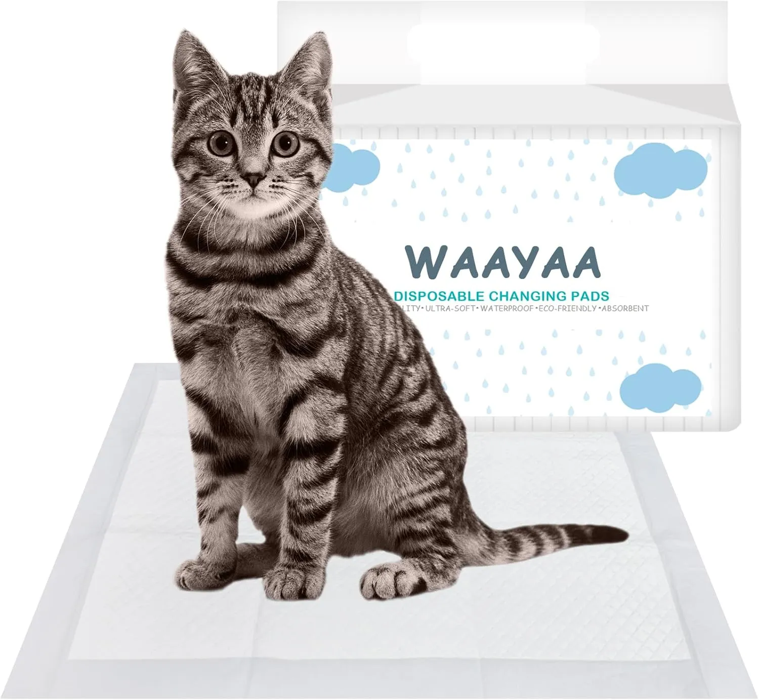 Dog Pee Training Pads with Super Absorbent, Disposable Pet Pads with Leak Proof and Quick Dry for Dogs Puppy Cats Potty Control, 17" x 24" Underpads for Incontinence -White(50 Count)