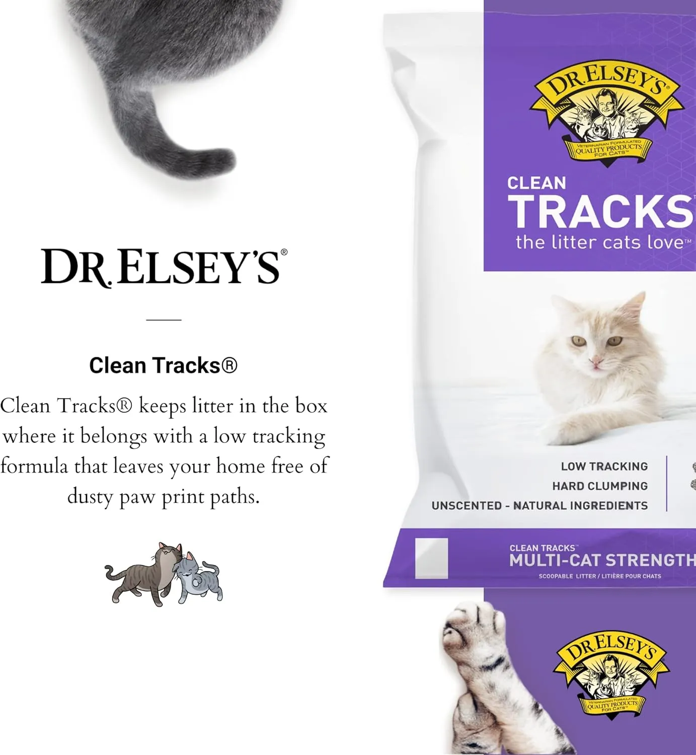 Dr. Elsey's Clean Tracks Clumping Clay Cat Litter 40 lb. Bag