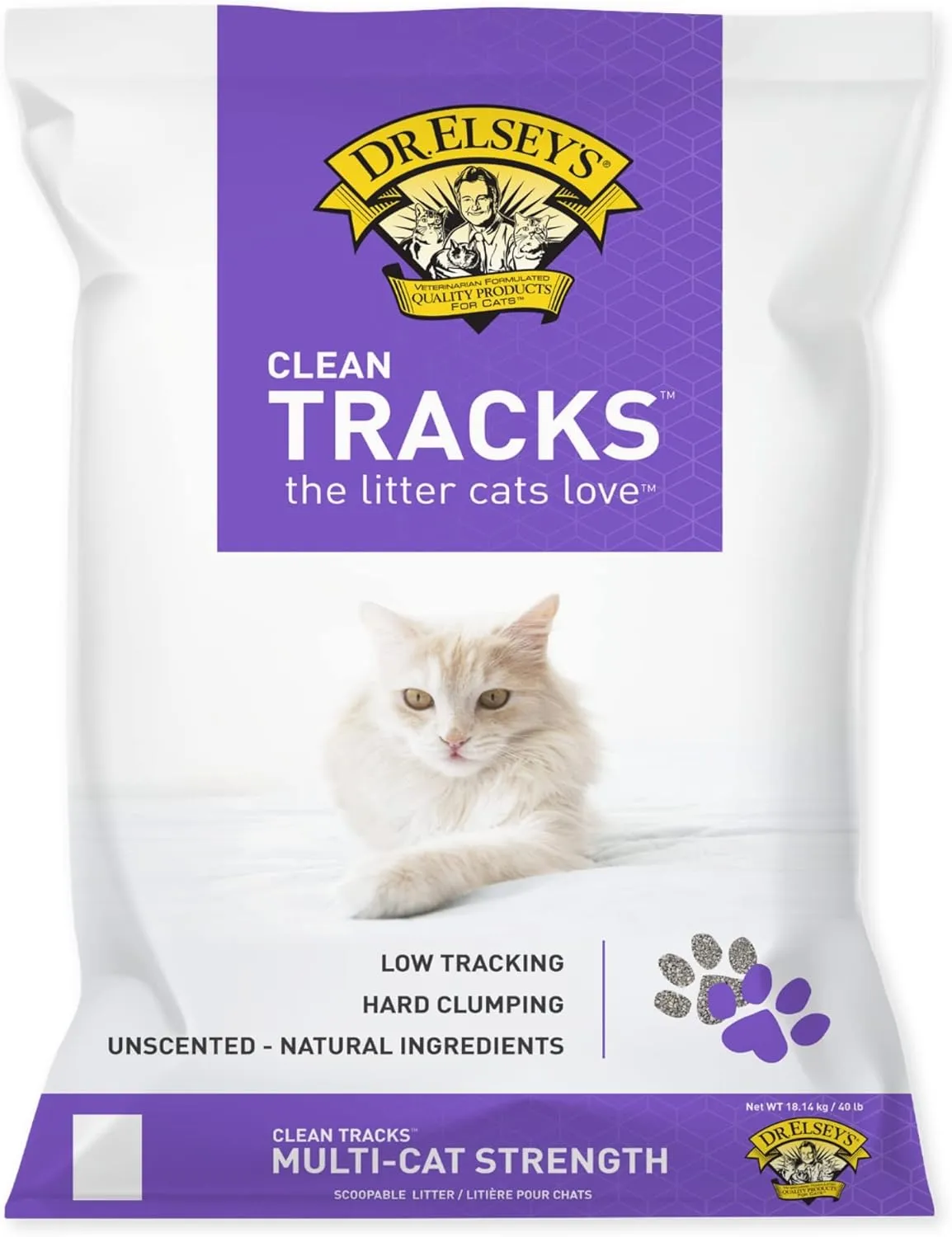Dr. Elsey's Clean Tracks Clumping Clay Cat Litter 40 lb. Bag