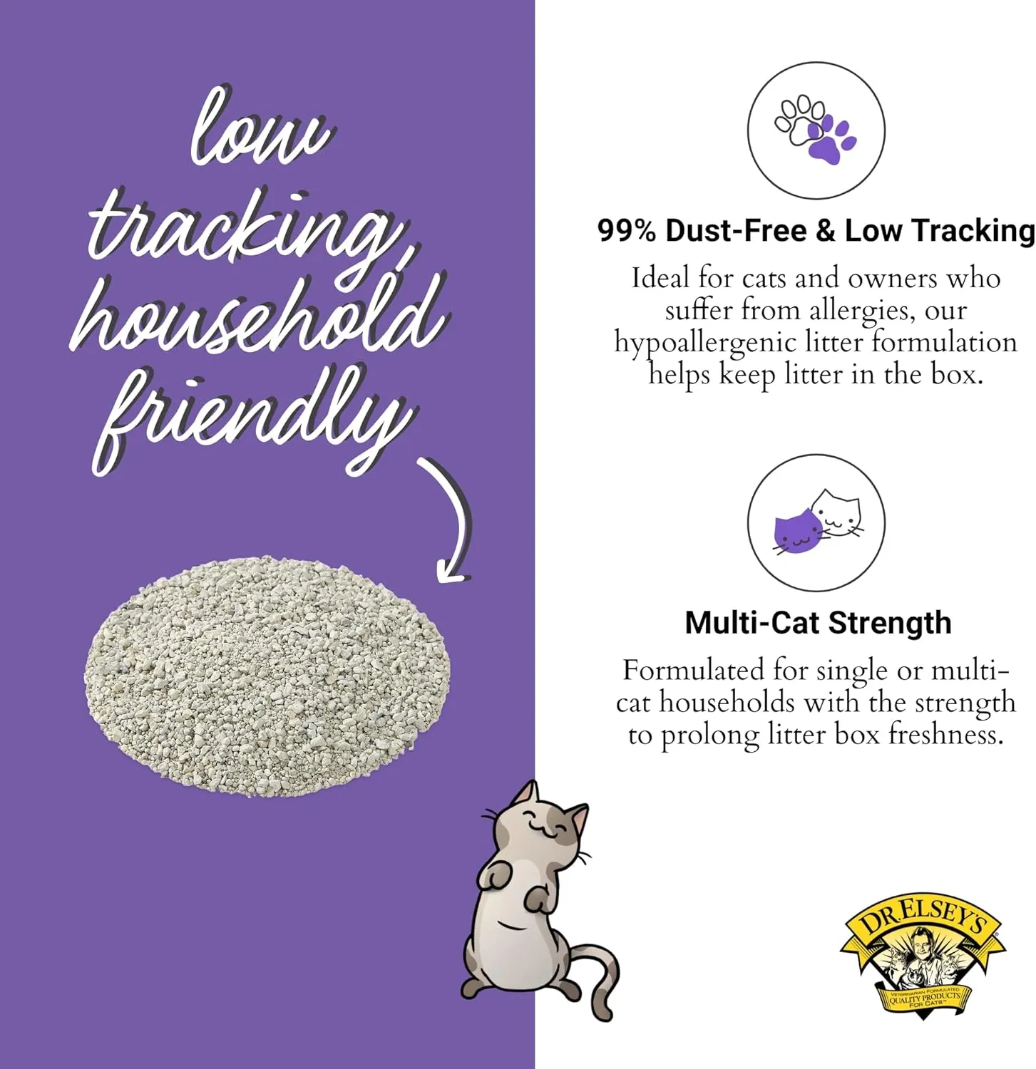 Dr. Elsey's Clean Tracks Clumping Clay Cat Litter 40 lb. Bag
