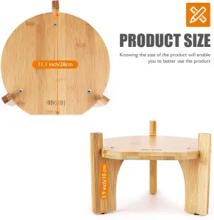 Drink Dispenser,Water Dispenser And Beverage Dispenser Stand. Fit Max 11.1 Inch Diameter Loads Up to 5 Gallons - Natural Bamboo Wood