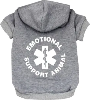 Emotional Support Animal (ESA) Pullover Fleece Lined Dog Hoodie (Hooded Sweatshirt) Assorted Colors