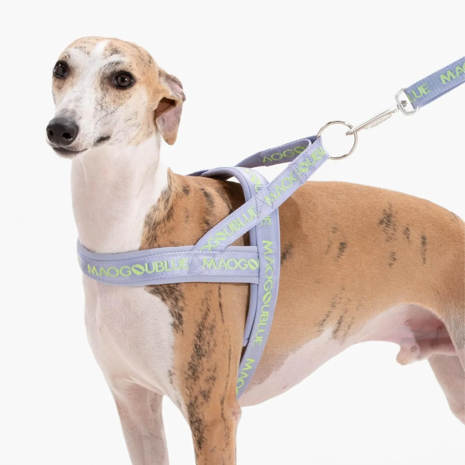 Escape-Proof Dog Harness with No-Choke Comfortable Lycra Fabric Vest and Quick-Release Buckle Easy Control Handle for Medium Dogs, Easy for Training Walking (Khaki, Medium)