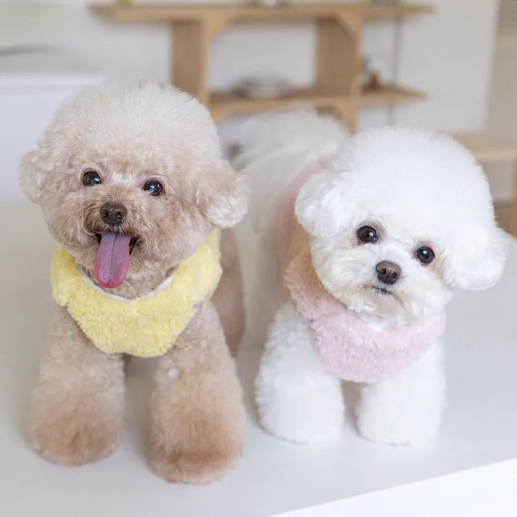 Fleece Furry Animal Decor Buttoned Dog Cat Jacket