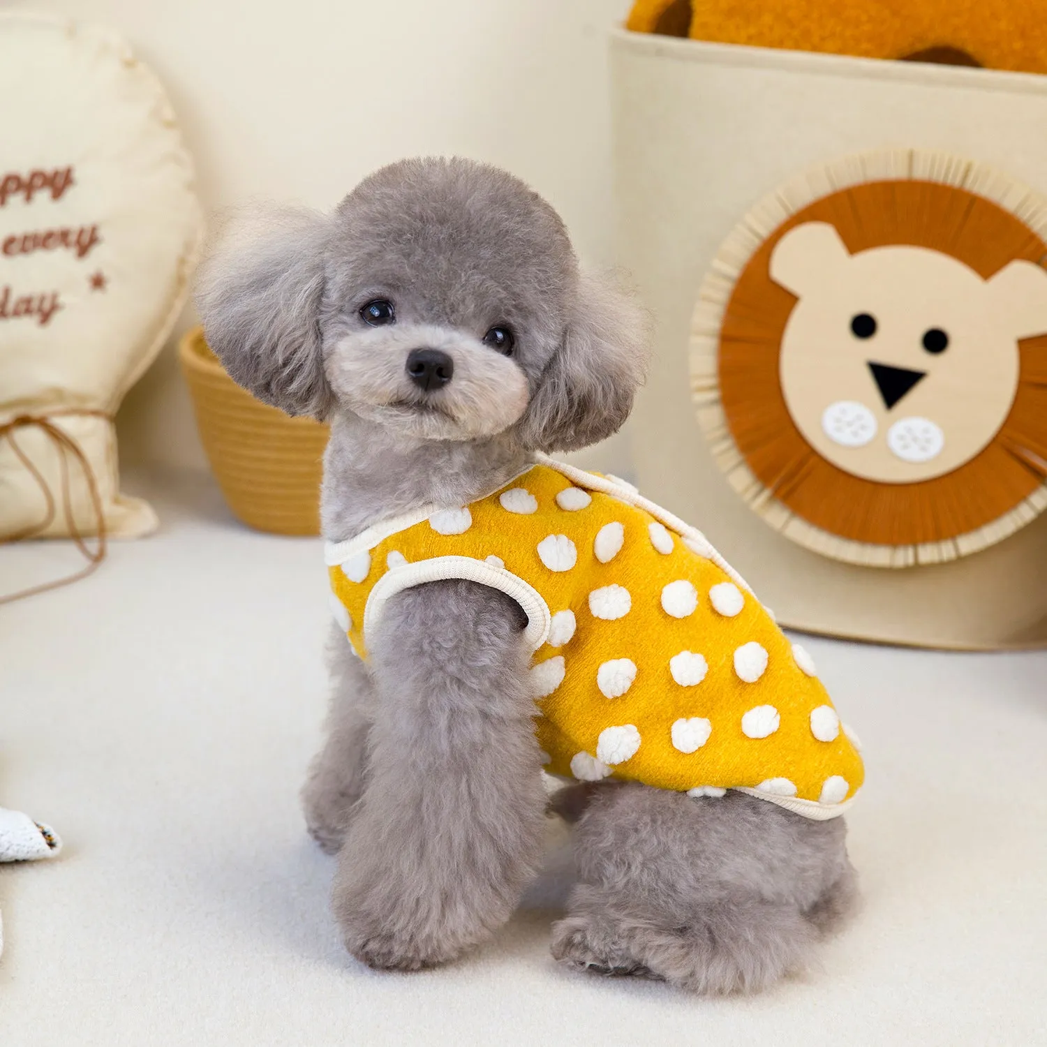 Fleece Soft Polka Dot Dog Cat Jacket Vest