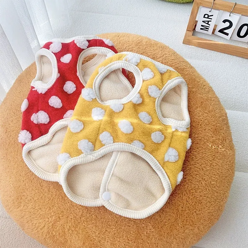 Fleece Soft Polka Dot Dog Cat Jacket Vest