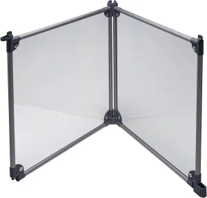 Front Row Foldable Dog Playpen  Durable and Portable Puppy Playpen for Exercise, Rest & Play  Clear Fence Panels with Aluminum Rods and Crate for Dogs and Other Small Pets (Charcoal, 2-Panel)