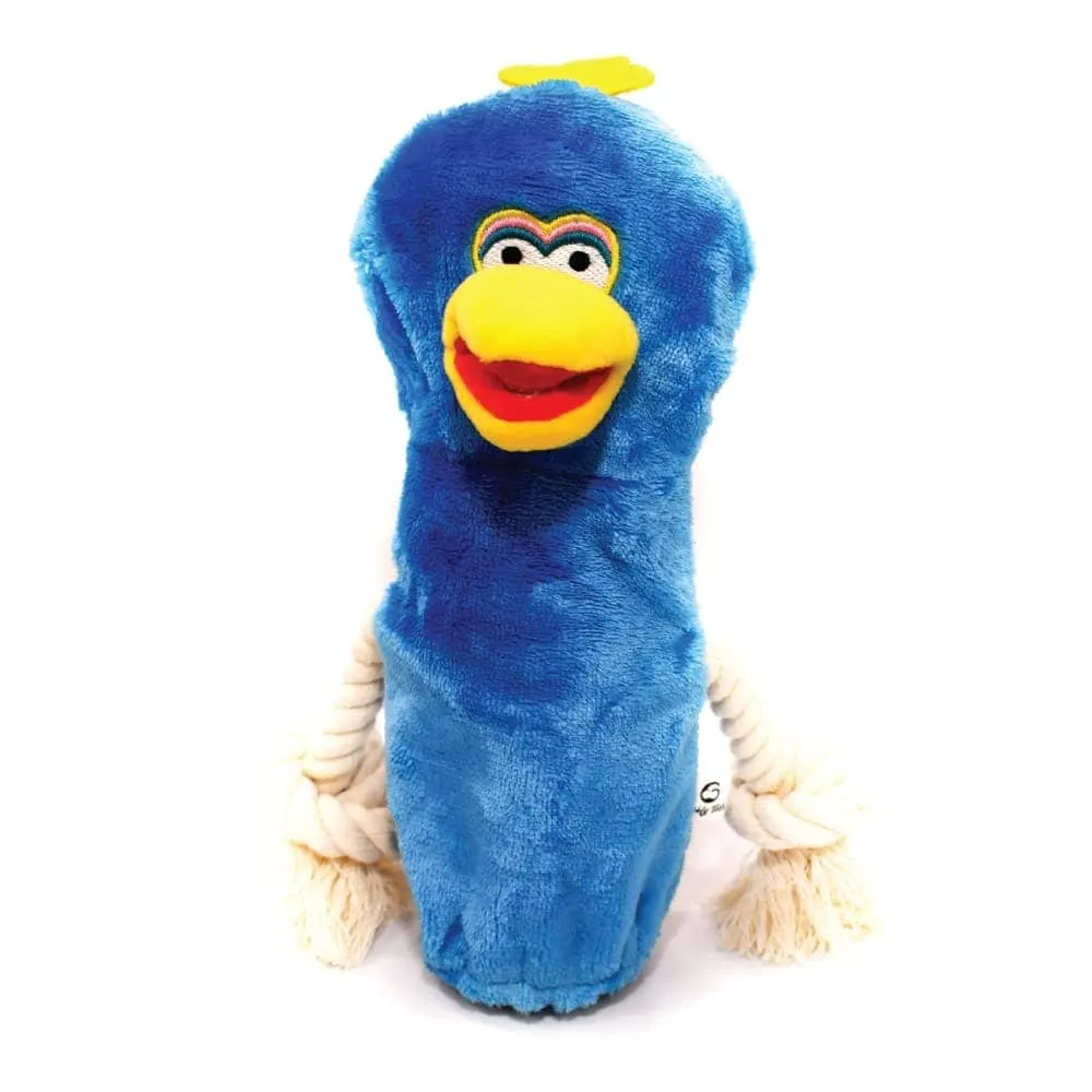 Goofy Tails Daffy The Bird Bottle Cruncher Rope Toy for Dogs