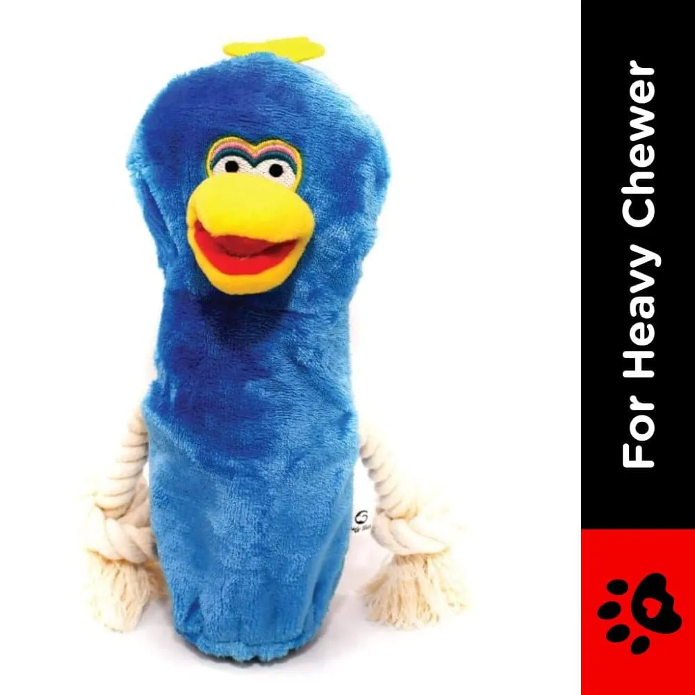 Goofy Tails Daffy The Bird Bottle Cruncher Rope Toy for Dogs