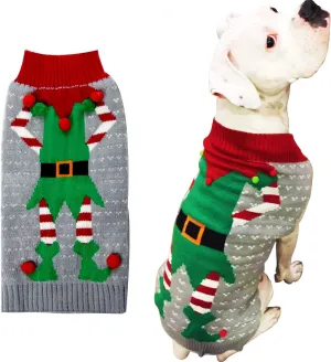 HAPEE Xmas Sweater for Dogs and Cats, Clown Prince Puppy Clothes, Ugly Christmas Sweater