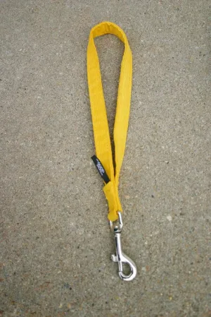 Hemp Dog Short Dog Leash Marigold Corduroy 14" City Leash