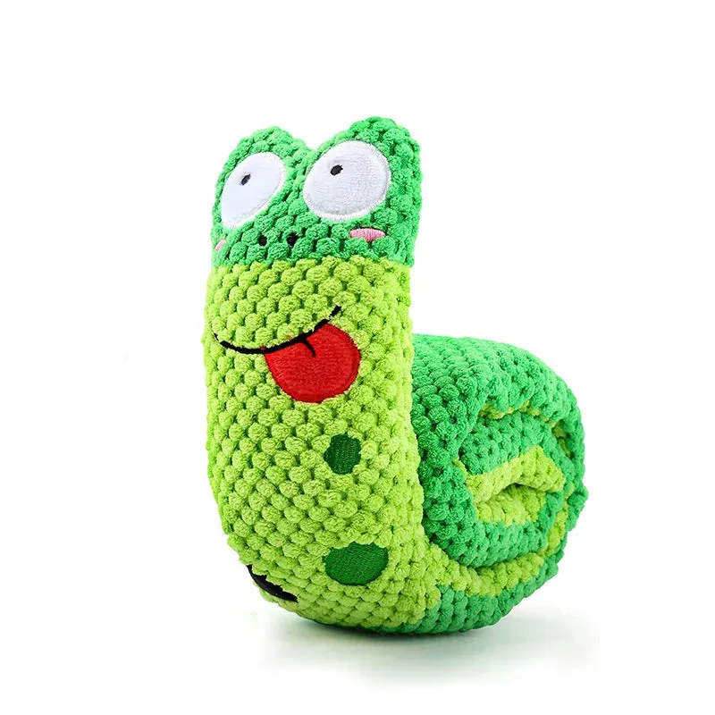 Interactive Snail Dog Puzzle Toy with Squeaker