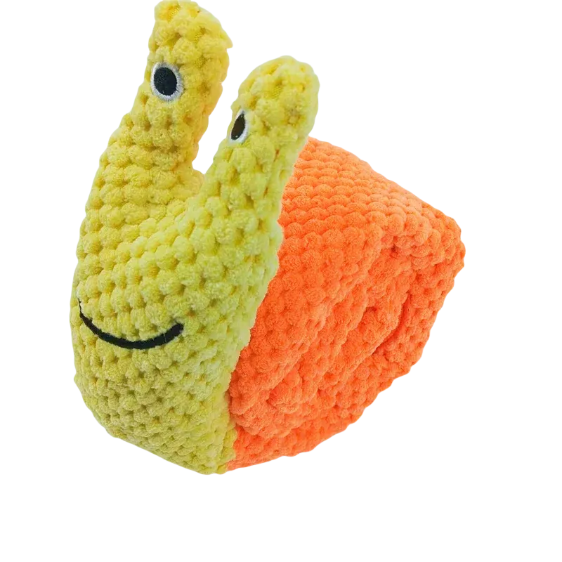 Interactive Snail Dog Puzzle Toy with Squeaker